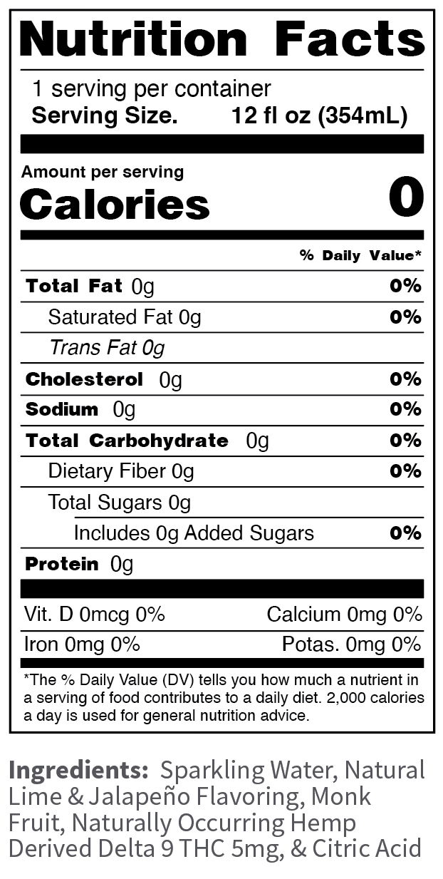 SPICY LIME (10mg) - 12 fl oz can (4 pack)
